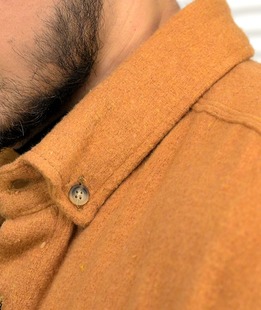 Зимна риза в светло кафяво мъжка с джоб