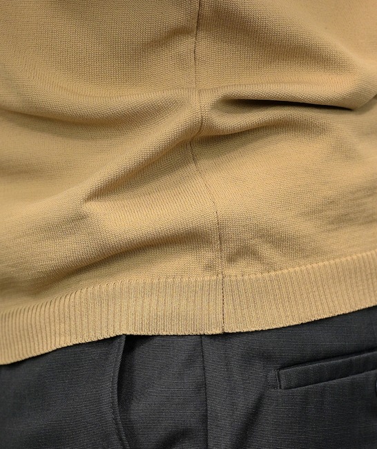 Бежова мъжка блуза с къс ръкав тип боди