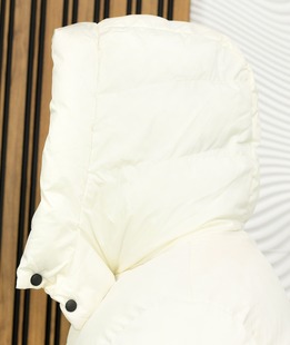 Мъжко зимно шушляково яке цвят екрю