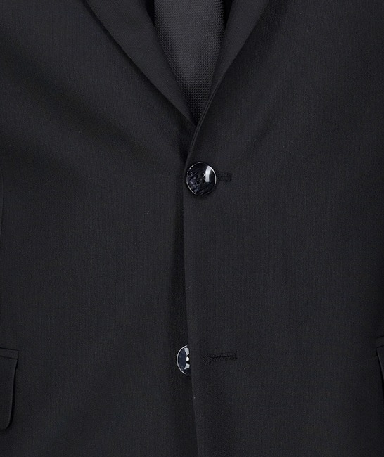 Луксозен мъжки черен костюм от две части свободен силует