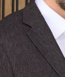 Класическо модерно мъжко сако Regular Fit в кафяво