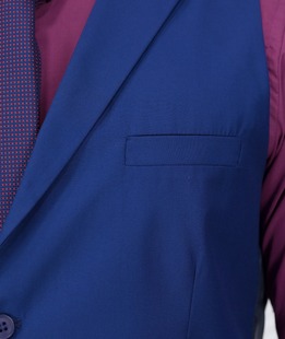 Елегантен мъжки елек едноредов в тъмно синьо