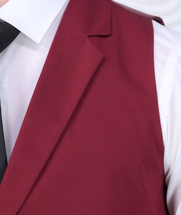 Кежуал мъжки елек с гладка структура в цвят вишна