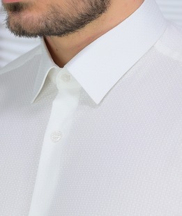 Премиум мъжка риза в екрю с джоб Regular Fit