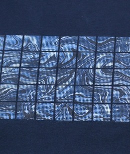 Мъжка ефектна памучна тениска в син цвят