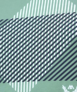 Модерна тениска в зелено с апликация мъжка