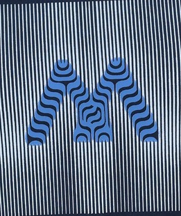 Удобна мъжка тениска в синьо с креативен принт