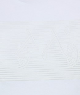 Мъжка изтънчена бяла тениска с щампа колело