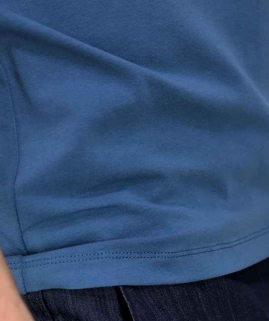 Стилна мъжка блуза с къс ръкав в синьо