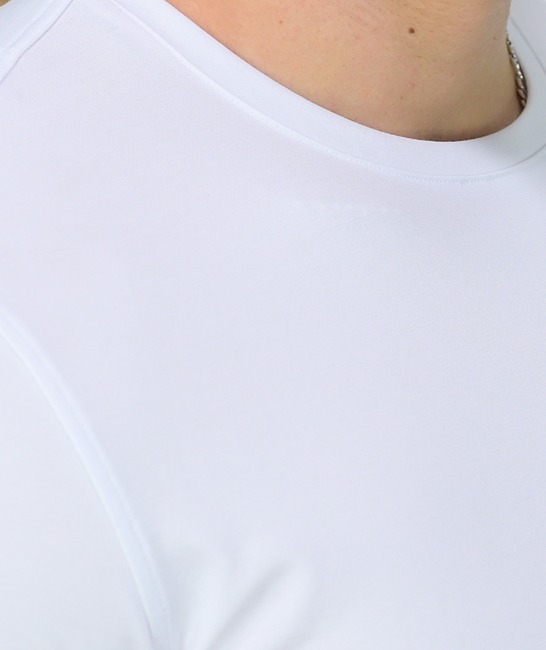 Луксозна мъжка тениска с къс ръкав в бяло мъжка