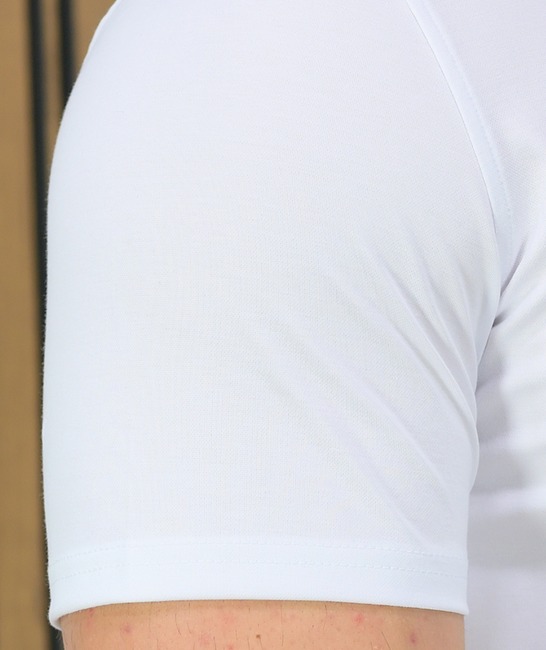 Луксозна мъжка тениска с къс ръкав в бяло мъжка