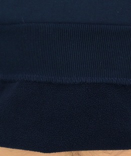 Дебела мъжка зимна блуза в тъмно синьо с надпис